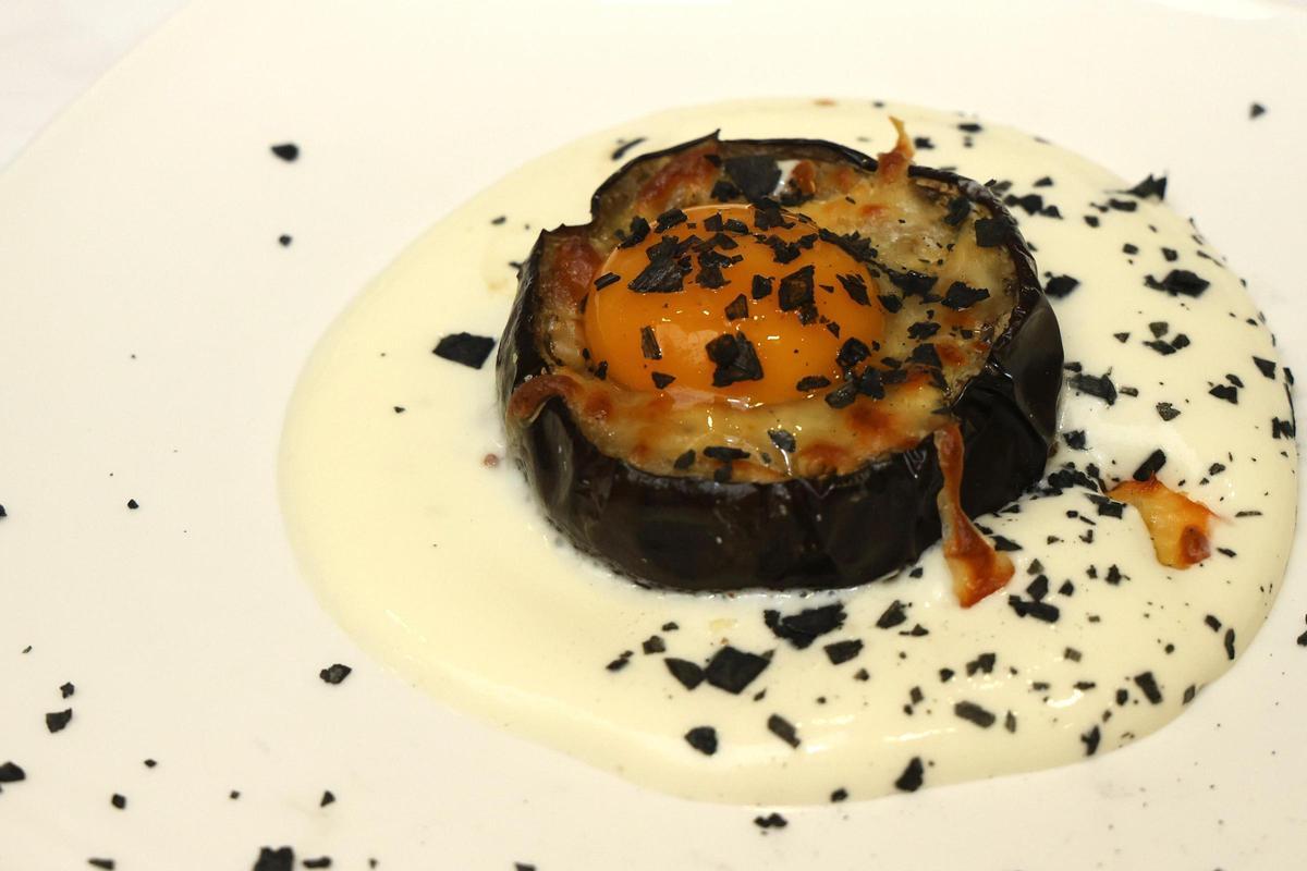 Berenjena gratinada al horno.