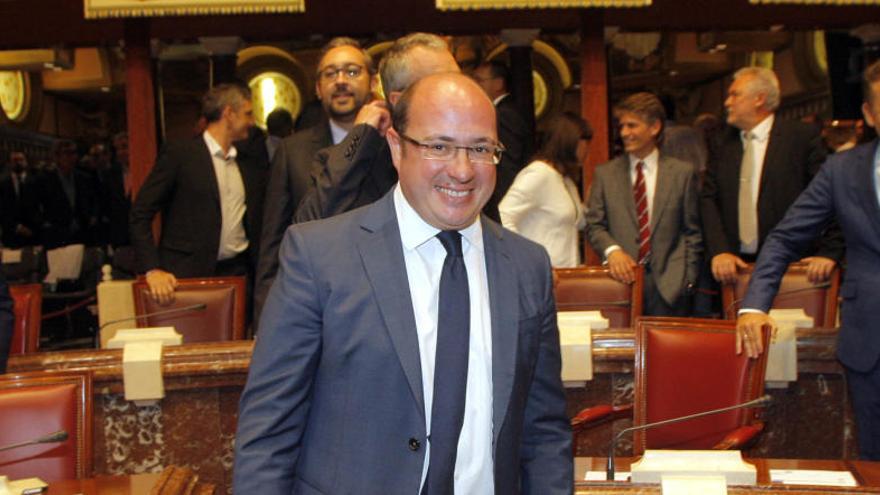 Pedro Antonio Sánchez, en la Asamblea Regional, el día de la constitución del Parlamento.