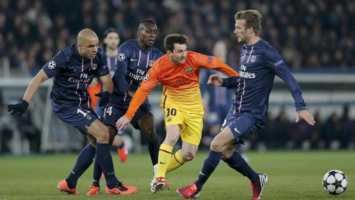 Leo Messi, durante un partido en París