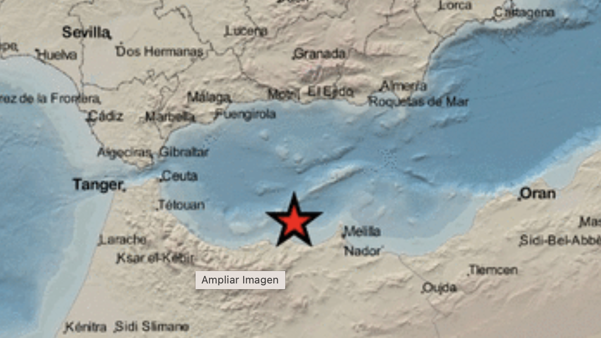 Potente terremoto de magnitud 5.0 en el Mar de Alborán, a poco más de 60 km de Melilla