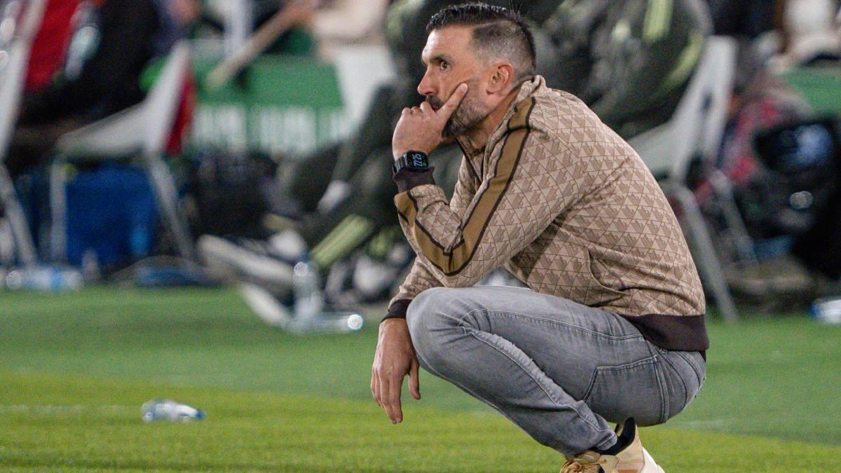 Eder Sarabia, durante el Elche-Madrid