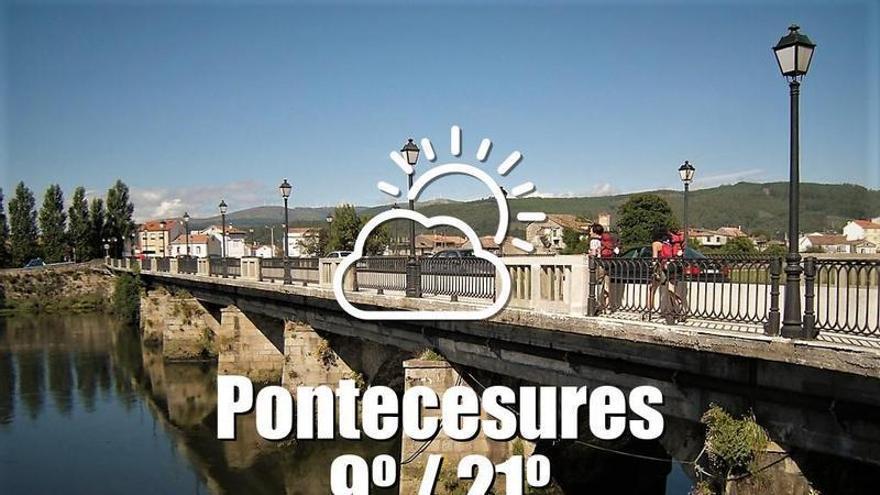 El tiempo en Pontecesures: previsión meteorológica para hoy, miércoles 13 de mayo