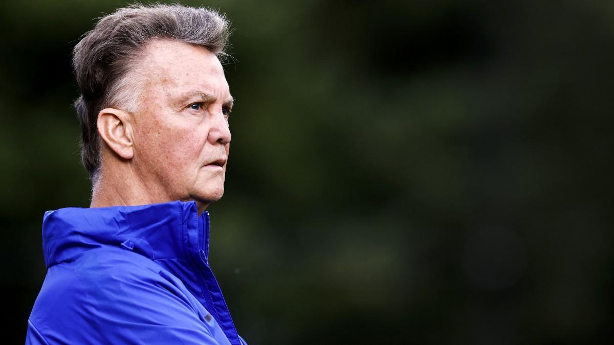 Lois van Gaal durante un entrenamiento con Países Bajos