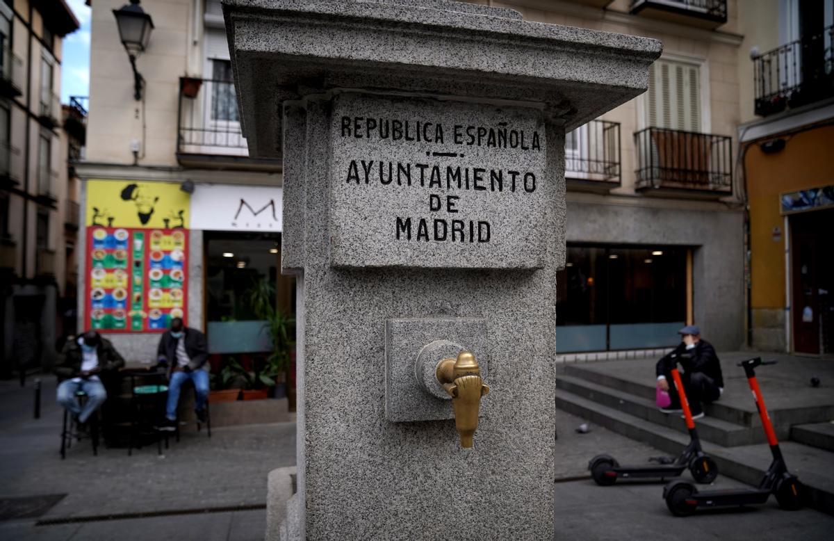 Fuente de Cabestreros en el barrio de Lavapies.