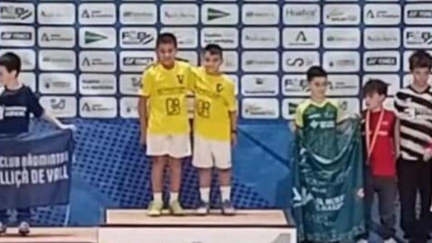 Joel Alonso y Mateo Amor, en el podio del Nacional sub-11.