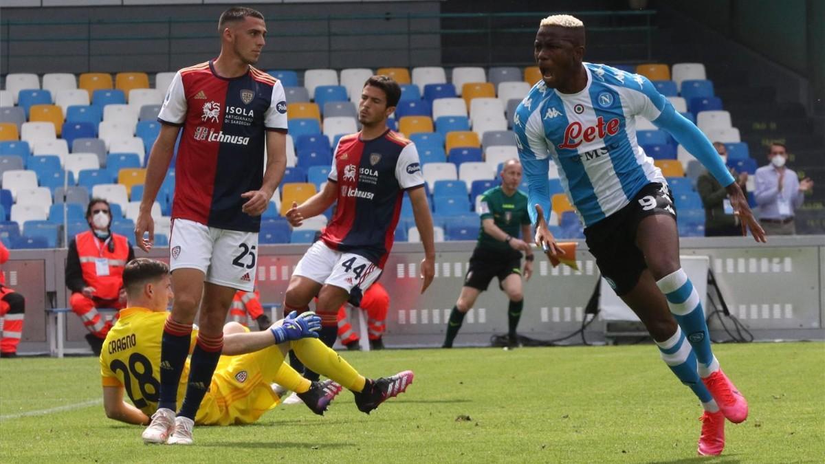 Victor Osimhen ratificó frente al Cagliari su gran momento de forma