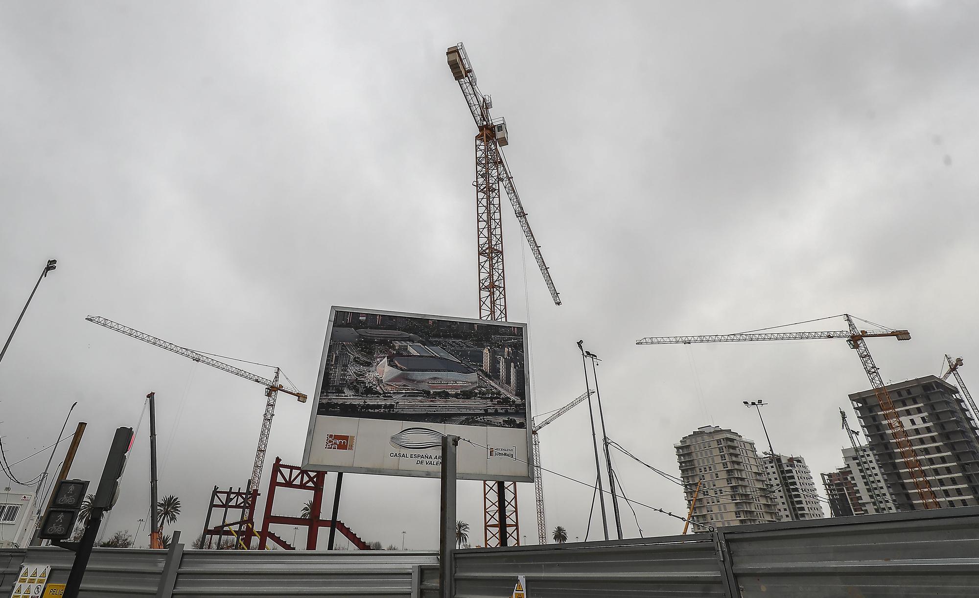 Así avanzan las obras del pabellón Casal España València Arena