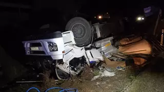 Un muerto en una triple colisión entre un camión, un autobús y un coche en Villalobos