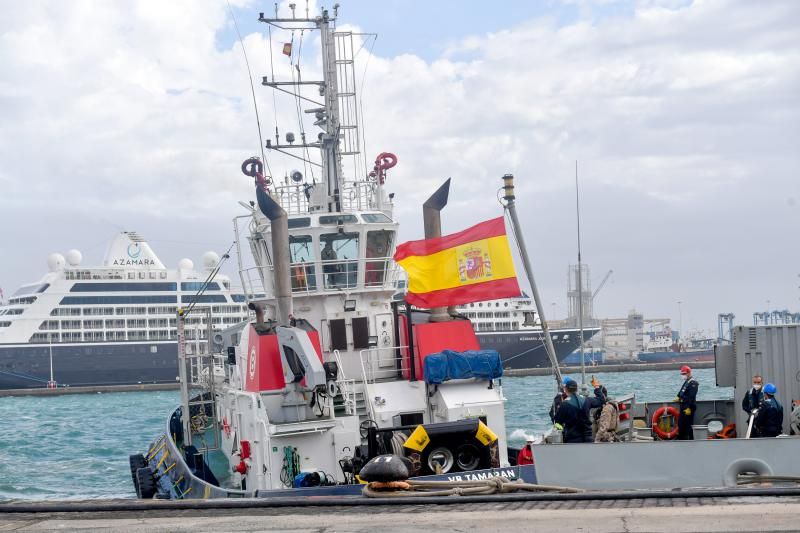 Salida del buque Meteoro de la Armada en misión de la OTAN