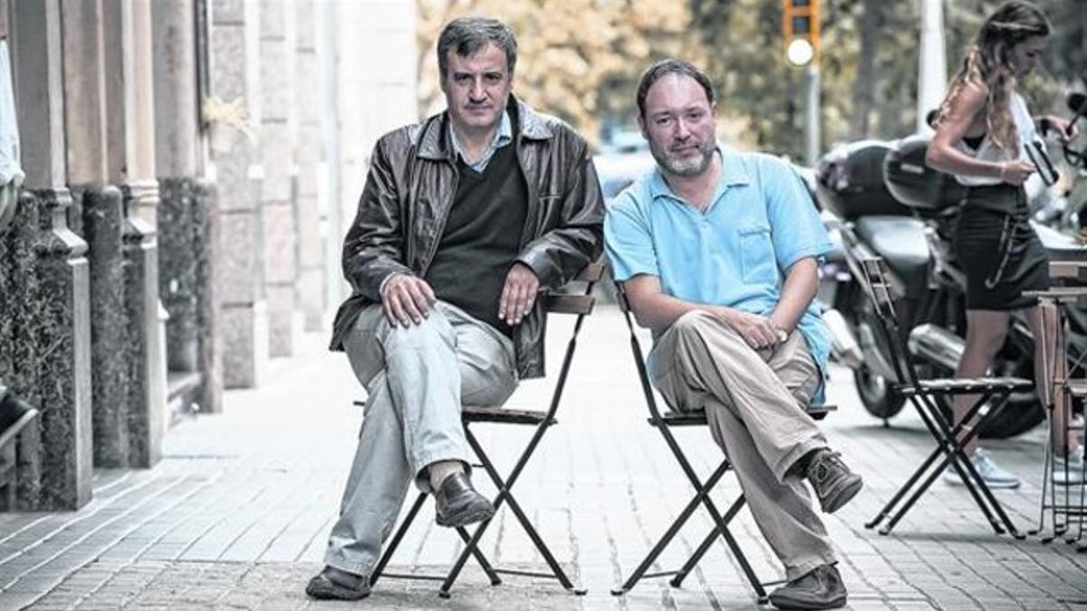 Eugenio García Gascón (izquierda) y Joan Cañete Bayle, ayer en Barcelona.