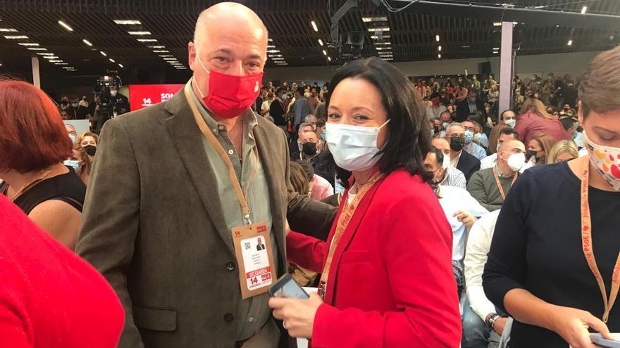 Antonio Ruiz y Rafi Crespín, en el 14º congreso del PSOE-A.