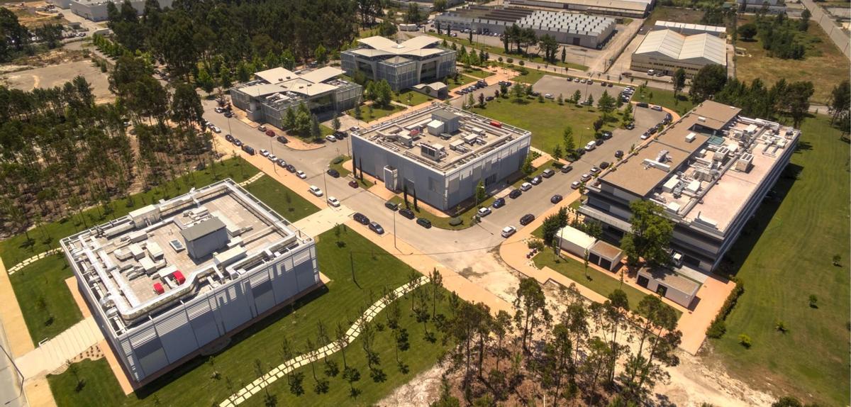 Vista aérea del Parque de Ciência e Tecnologia para Biotecnologia e Ciências da Vida de Portugal, en Cantanhede