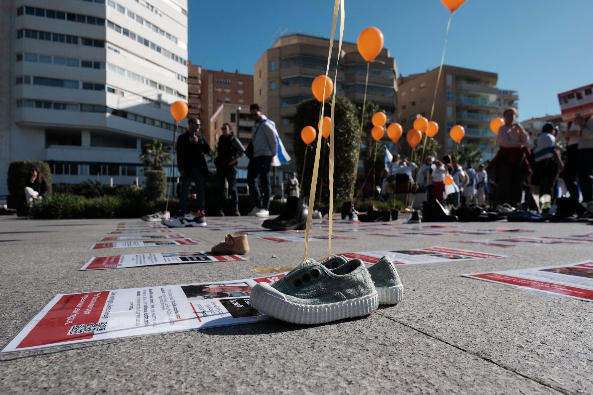 Manifestación de solidaridad con los rehenes secuestrados por Hamás