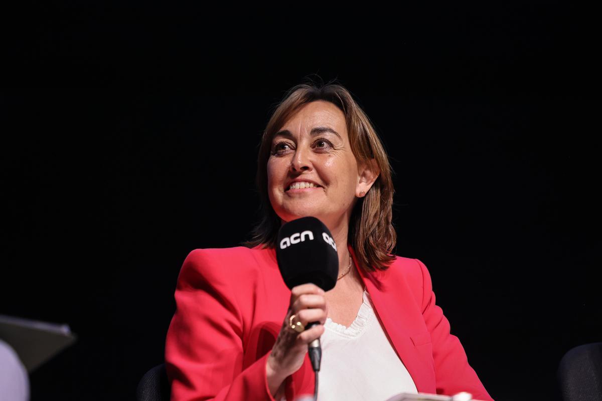 La candidata del PSC a l'alcaldia de Girona, Sílvia Paneque, en un moment del debat electoral organitzat per l'ACN