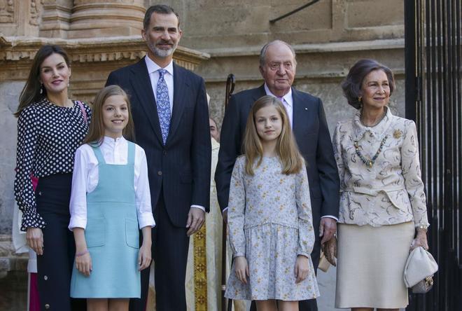 La Familia Real en la tradicional Misa de Pascua en Mallorca