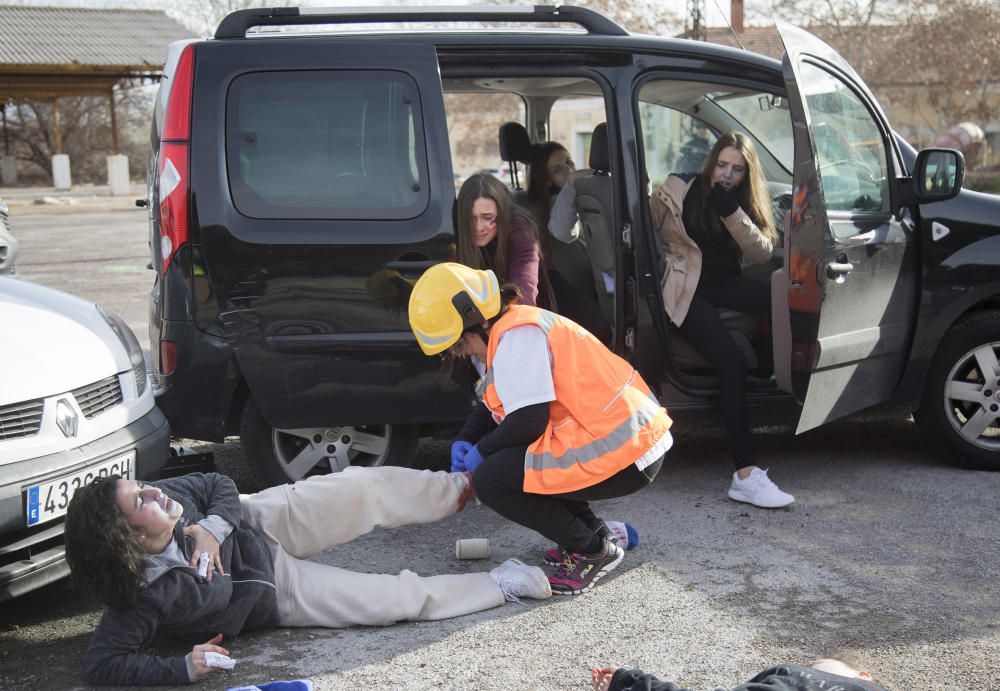 Simulacro de la Escuela de Enfermería de Castelló