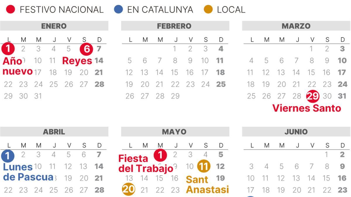 CALENDARIO laboral de BADALONA de 2024 (con FESTIVOS)