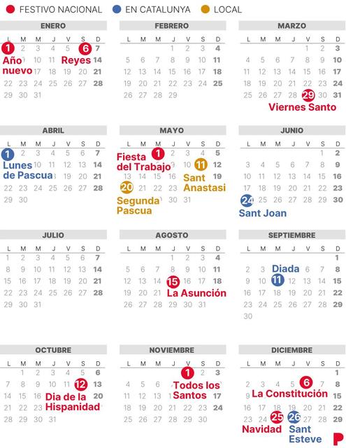 Calendario Laboral Badalona 2024