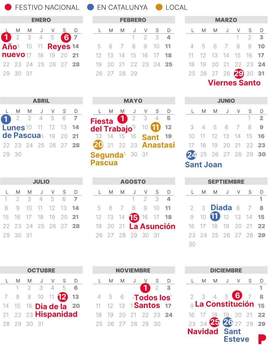 Calendario Laboral Badalona 2024