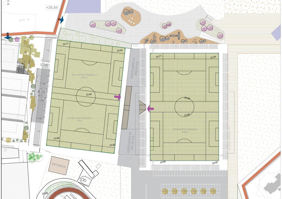 Los planos del segundo campo de fútbol que se construirá en Santa Eulària