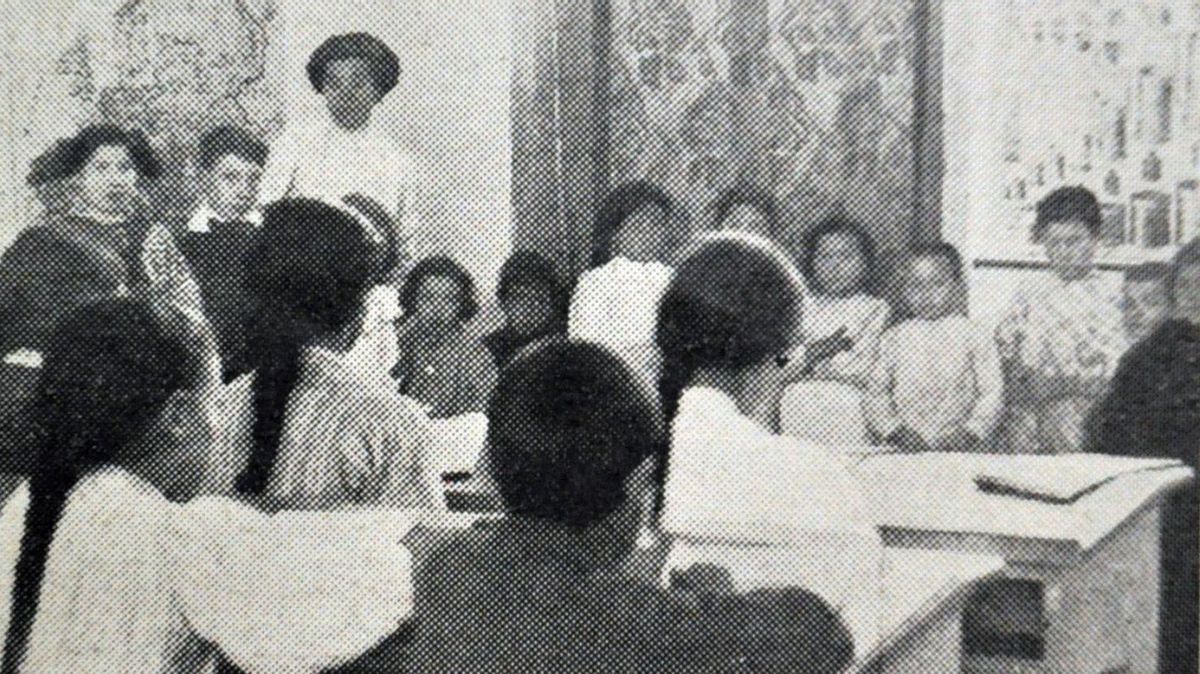 Escuela financiada
por el filántropo
vilagarciano.
| Archivo M.V.