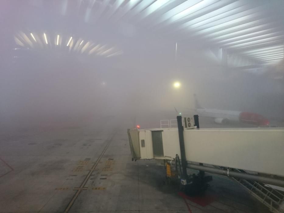 Niebla en el aeropuerto de Son Sant Joan
