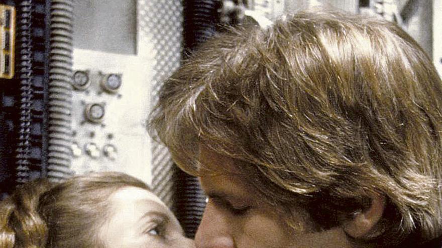 Carrie Fisher y Harrison Ford, en &quot;El imperio contraataca&quot;.