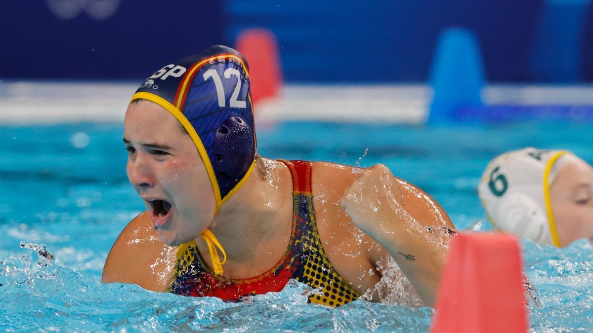 Paula Leitón, jugadora de la selección española femenina de waterpolo