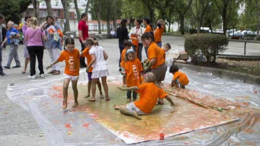 Una de las actividades para niños celebradas con motivo de la Semana Europea de la Movilidad. / la opinión