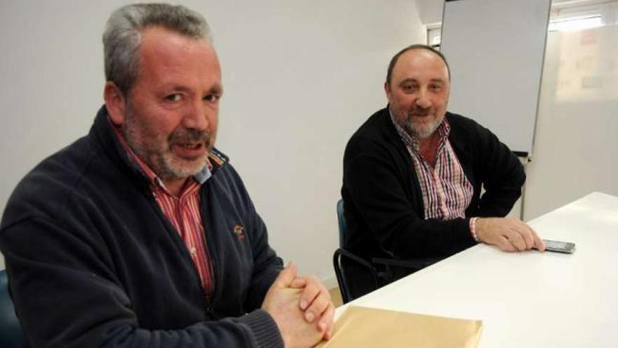 Javier Barrios y Carlos García-Alén antes de la reunión que mantuvieron ayer. // Gustavo Santos