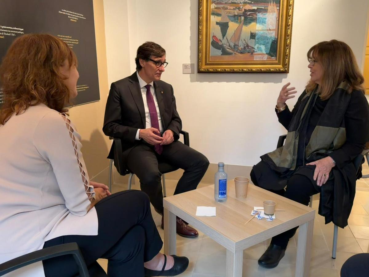 Francina Armengol, Salvador Illa y Maria del Mar Bonet, en Ca n'Alcover.