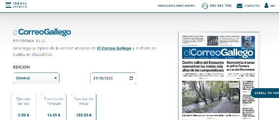 Nuevo servicio de registro de usuario en El Correo Gallego