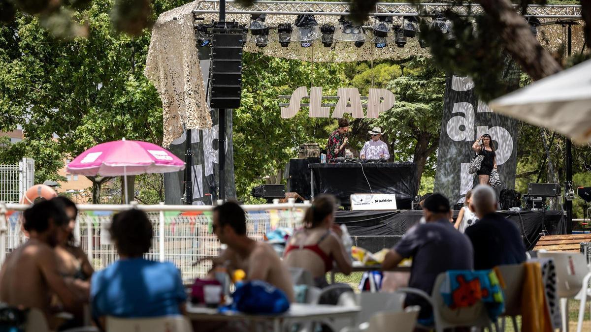Imagen del Slap! Festival, este sábado en el camping de Zaragoza.