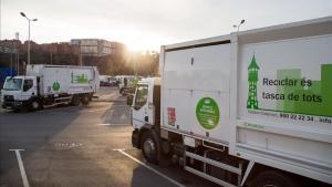Vehículo de Smatsa, la empresa concesionaria del servicio de recogida de basura en Sabadell. 
