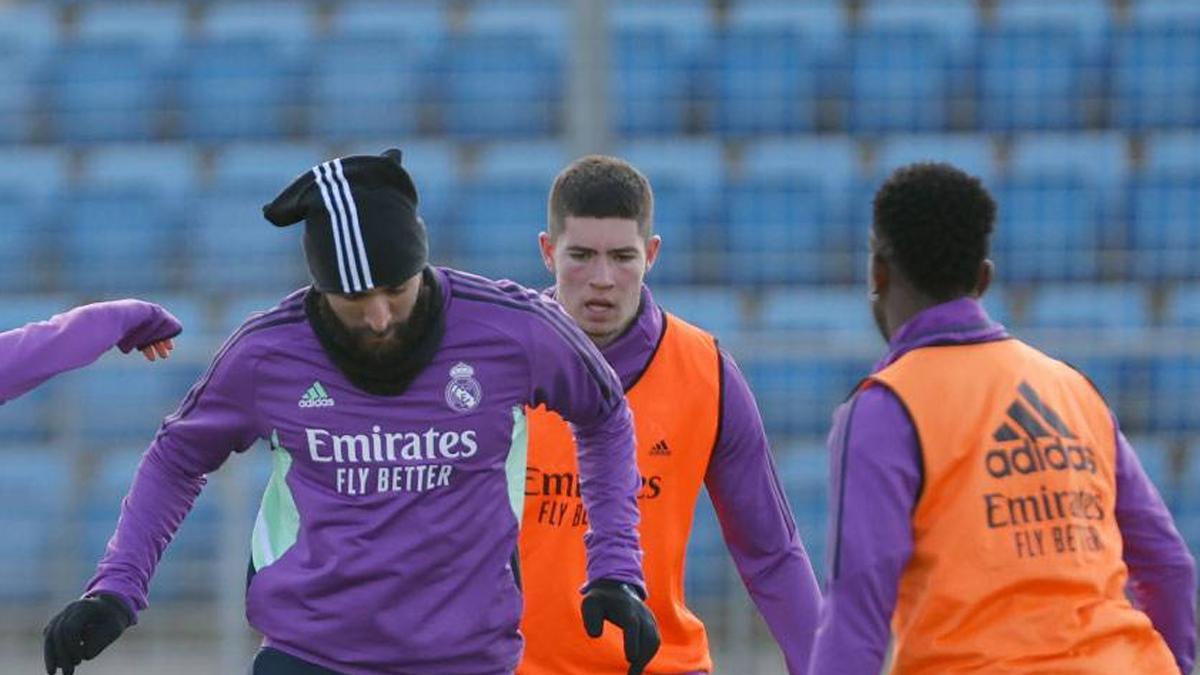 El Real Madrid última su puesta a punto en un entrenamiento