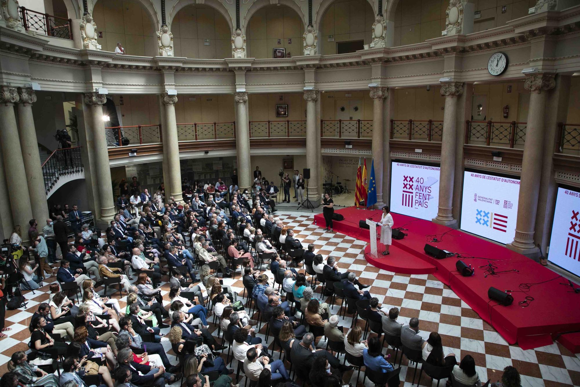 Acto de conmemoración del 40 aniversario del Estatut d'Autonomia de la Comunitat Valenciana