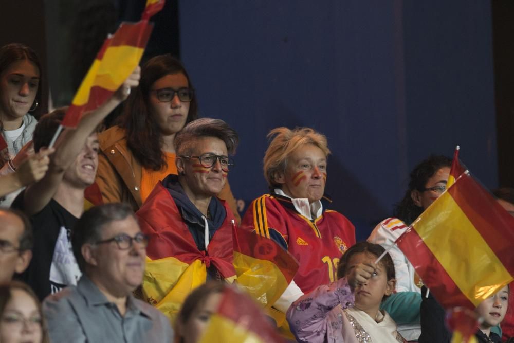 La selección española femenina, en Riazor