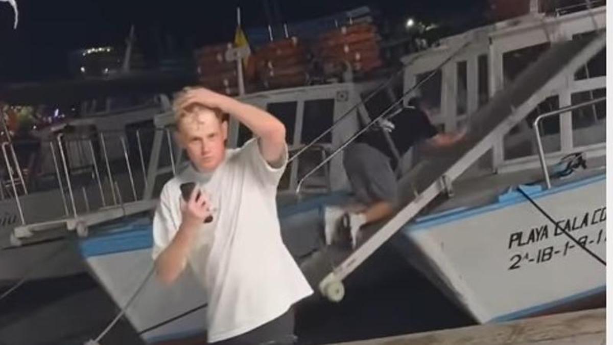 Captura de pantalla del video publicado en Instagram donde se ve la caída