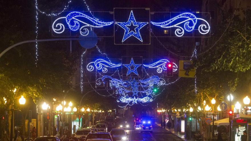 Alumbrado de la pasada Navidad en Alicante