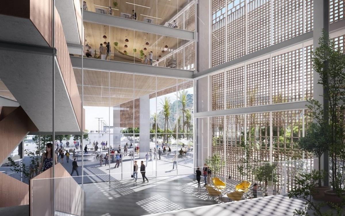 Entrada sur al Parc de Tecnologia Marítima.