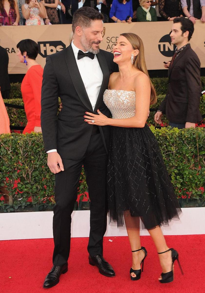 Sofía Vergara y Joe Manganiello durante los SAG 2017