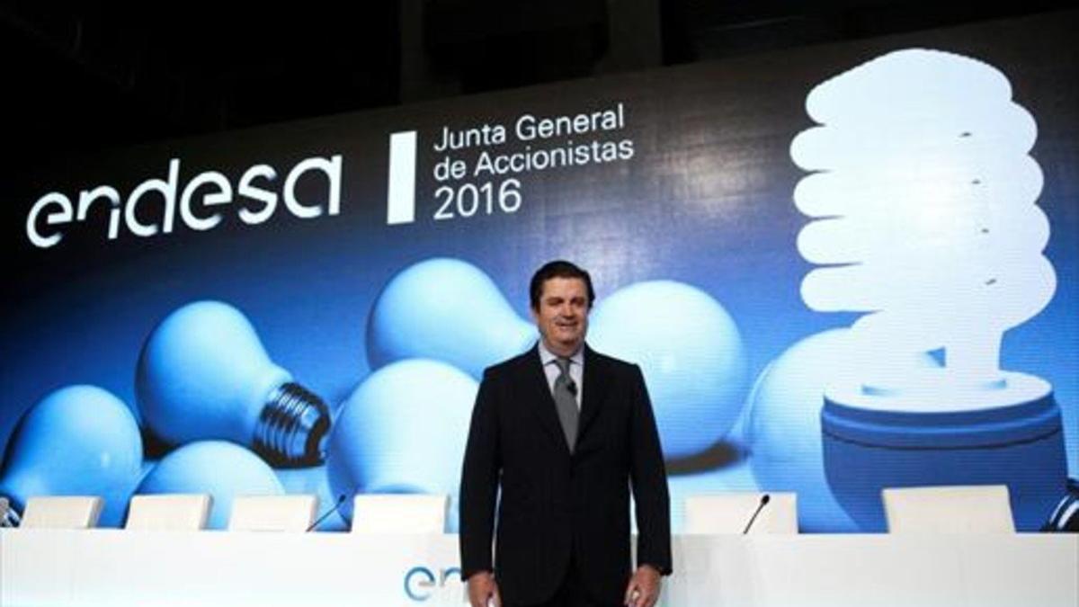 Borja Prado, ayer, en la presentación de resultados de Endesa.