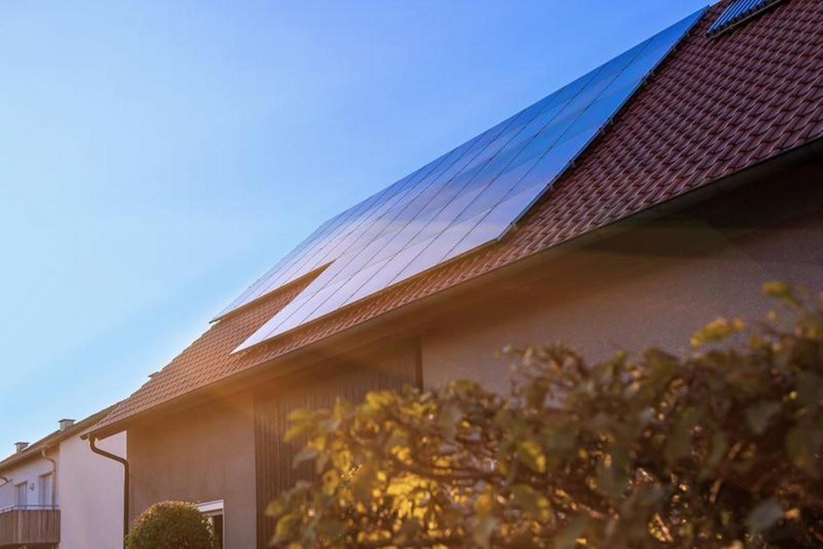 Placas solares en una vivienda