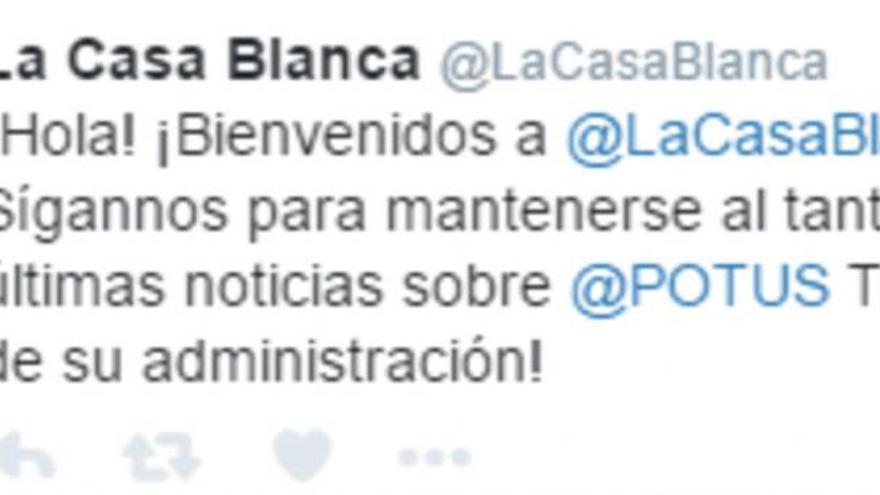La Casa Blanca reabre su cuenta de twitter en español con una falta de ortografía