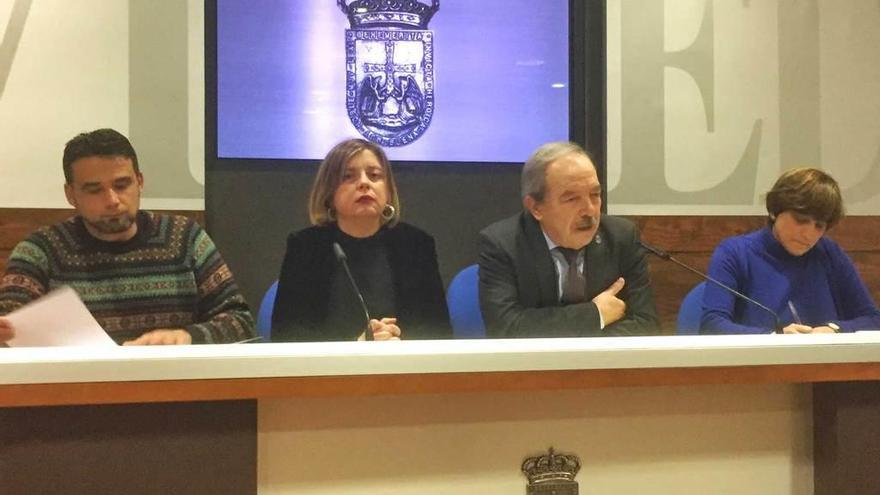 Álvarez, Taboada, López y Rivas, ayer, en la rueda de prensa.