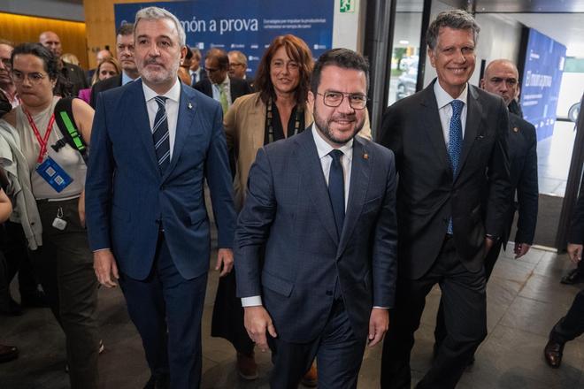 Aragonès, con Collboni y Guardiola en la 39 Reunió Anual Cercle dEconomia