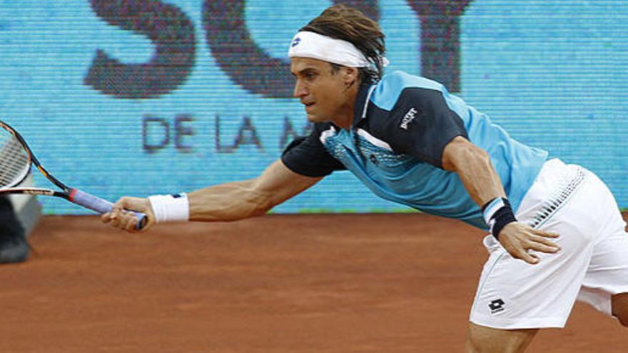 David Ferrer, en un momento del partido