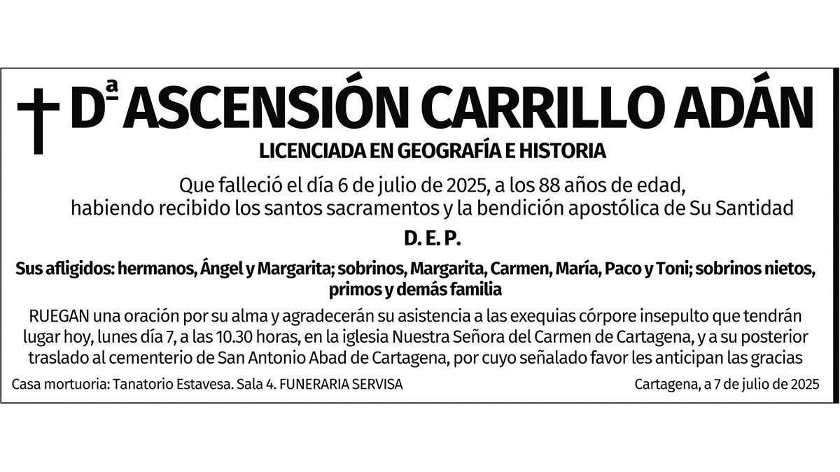 Dª Ascensión Carrillo Adán
