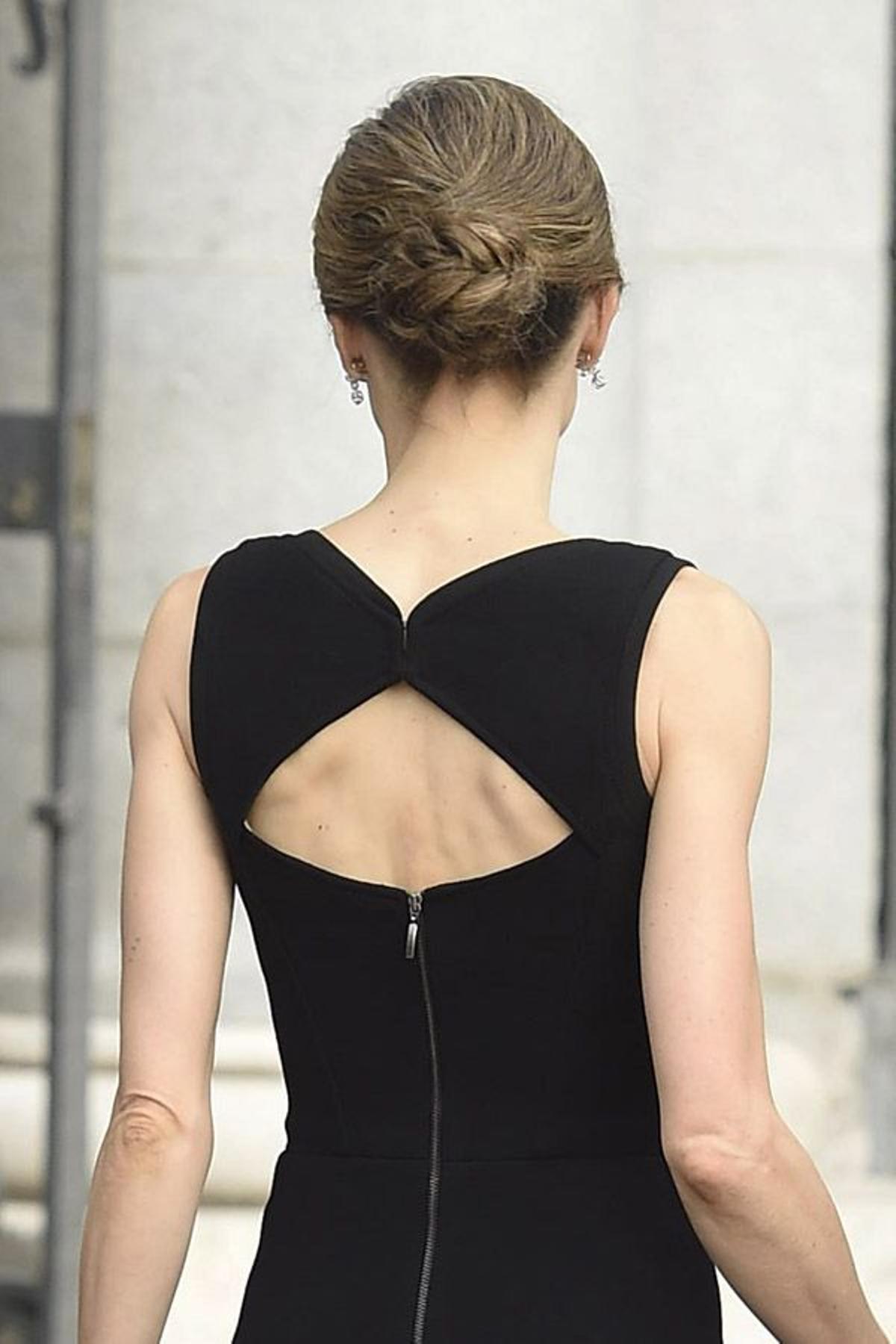 Espalda del vestido de Felipe Varela de Letizia