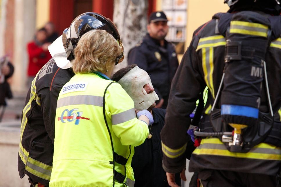 Incendio en una casa en San Antón